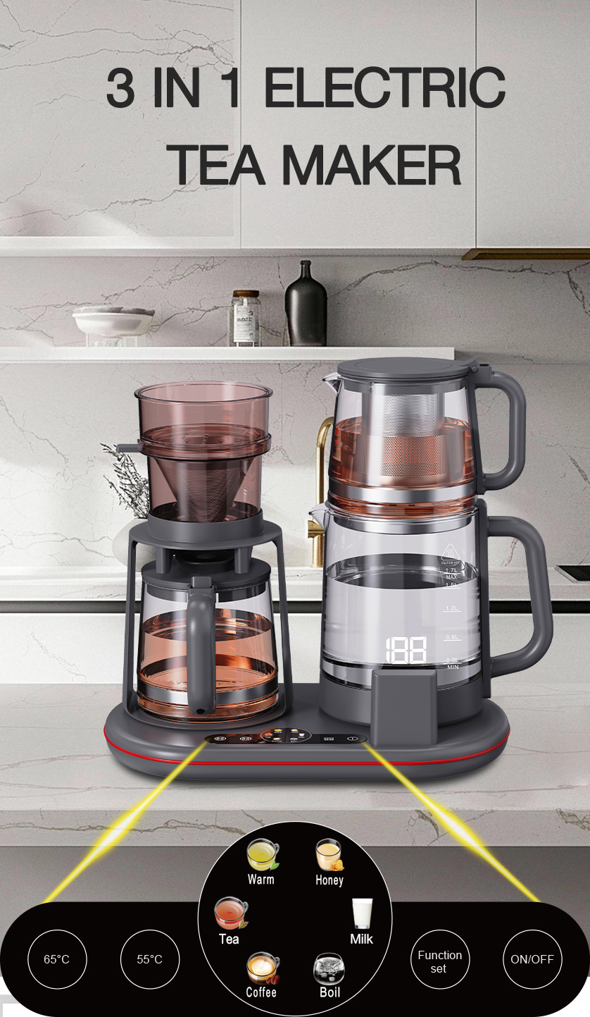 1.7L+1.1L Digital Touch Screen Tea Maker supplier