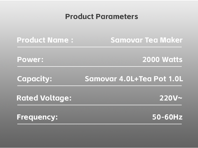 Samovar 4.0L Capacity