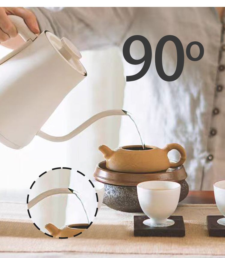 Pour Over Coffee Maker Automatic Adjustable Thermostatic Gooseneck Coffee Electric Kettle With Handle