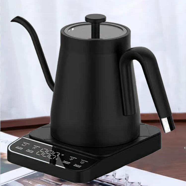 1350W Black Digital Smart Electric Pour Over Coffee Kettle Coffee Tea Temperature Control Gooseneck Electric Kettle