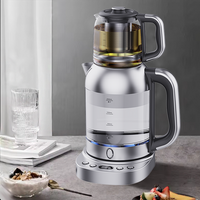 CE Led Display Temperature Control Turkish Tea Maker 2.0l Electric Tea Kettle With Filter Glass Tea And Coffee Maker 