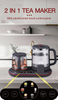 New Low Wattage Modern Keep Warm Tea Maker Machine Portable Thermopot Glass Hotel Kettle Tray Set 1.7L+1.1L Electric