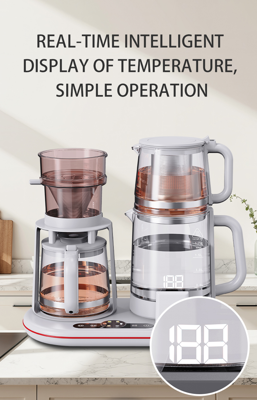 Water Kettle With 1.1l Tea Pot Set