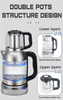 CE Led Display Temperature Control Turkish Tea Maker 2.0l Electric Tea Kettle With Filter Glass Tea And Coffee Maker 