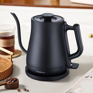 Morden Style 1500W Fast Boiling Gooseneck Coffee Kettle 1.0l Matte Black TeaPot Pour Over Coffee Makers For Home Drip Coffee