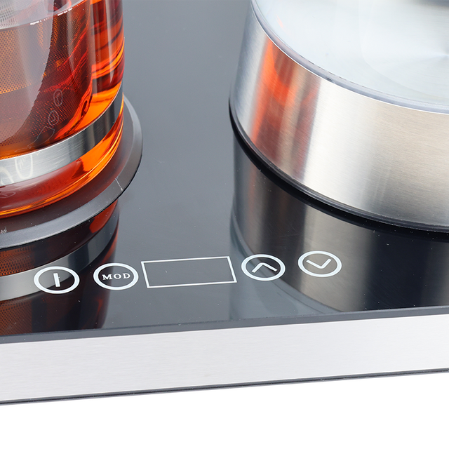 Household Digital Control Type Chinese Tea Maker Water Boiler With Tray 1.7L+1L Capacity Turkish Tea Kettle and Glass Teapot 