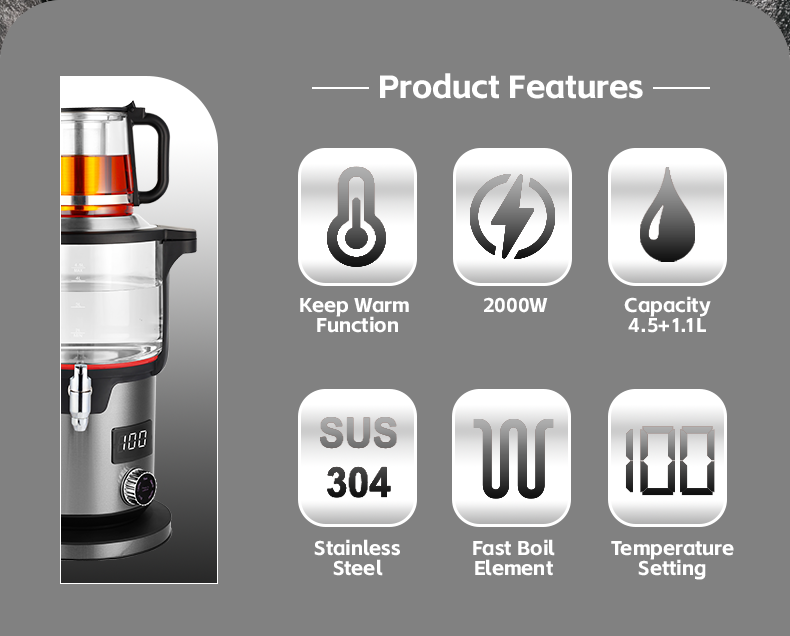 Temperature Control Electric Teapot and Kettle