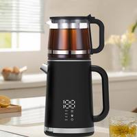 1.5l+1.1l Electric Temperature Against Digital Water Best Double Wall Kettle Turkish Samovar Kettle Electric Tea Maker Set
