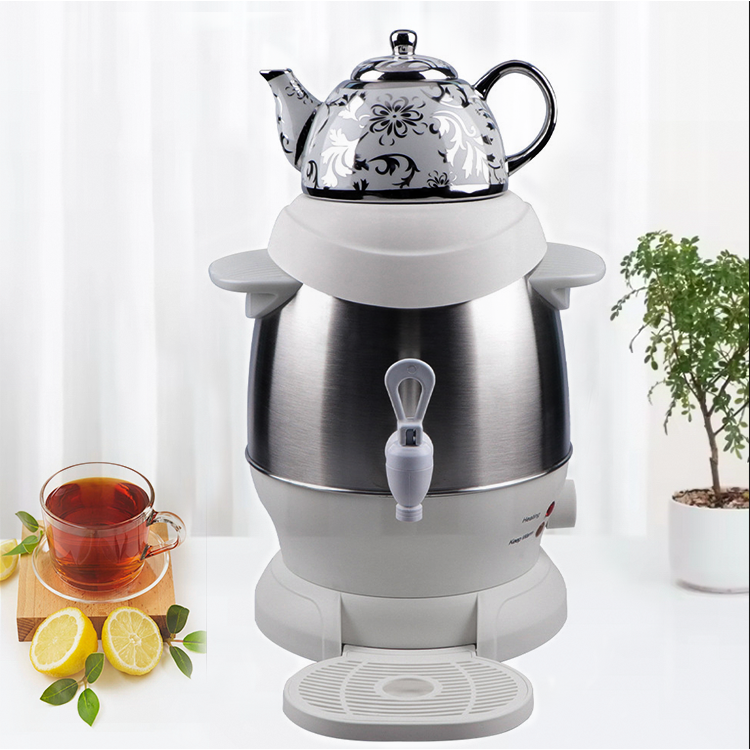1500w 1L Ceramic Pot + 4LStainless Steel Turkish Pot Electric Tea Kettle Russian Samovar Tea Maker With Temperature Control Knob