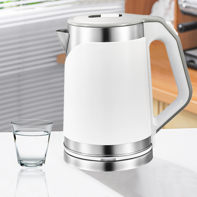 YUEKON Kitchen Appliances Double Wall Stainless Steel 2l Electric Tea Pot Electric Kettle With 360 Degree Base 