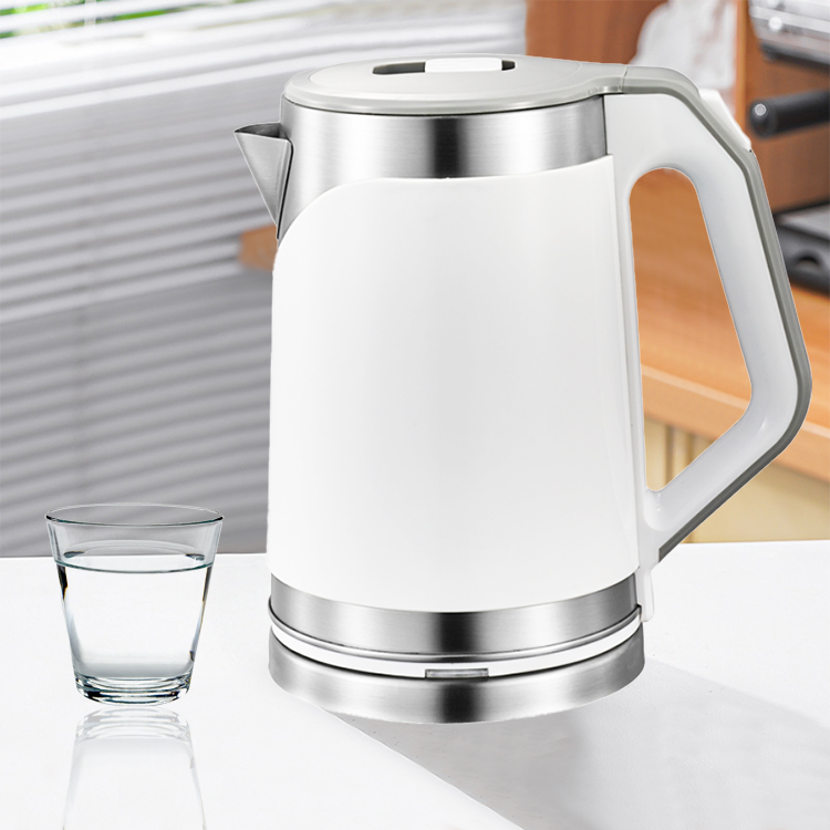 YUEKON Kitchen Appliances Double Wall Stainless Steel 2l Electric Tea Pot Electric Kettle With 360 Degree Base 