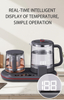New Low Wattage Modern Keep Warm Tea Maker Machine Portable Thermopot Glass Hotel Kettle Tray Set 1.7L+1.1L Electric