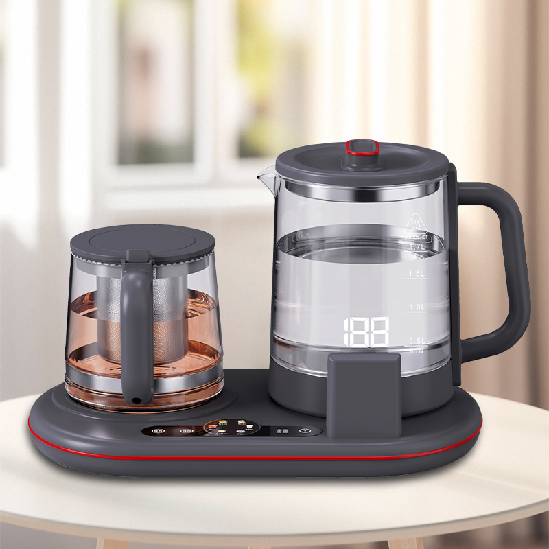 New Touch Control Sets Tea Maker with Color Display Home Smart Teapot Glass Electric Kettle and Samovar Kettle Set