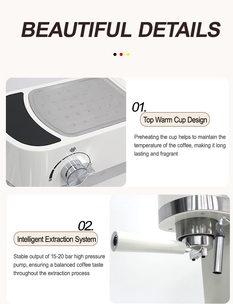 20 Bar Professional Home Automatic 2 In 1Semi Automatic Cafetera Cappuccino Commercial Coffee Maker/espresso Machine
