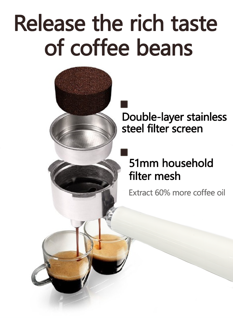 20 Bar Professional Home Automatic 2 In 1Semi Automatic Cafetera Cappuccino Commercial Coffee Maker/espresso Machine