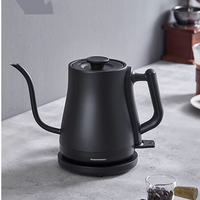 YUEKON 1.0l Electric Turkey Coffee Kettle Stainless Steel Interior Metal Pour Over Coffee Makers For Hand Drip Gooseneck Kettle