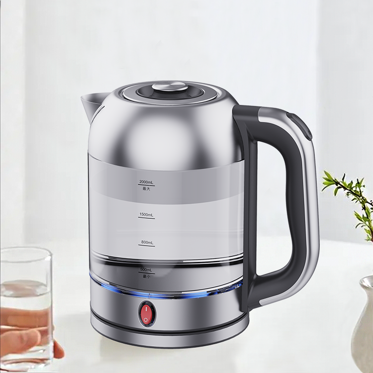 2 In 1 Turkish Samovar Double Tea Maker Water Heater 2200W Washable Filter Custom Electric Glass Tea Maker 