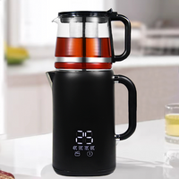 Middle East Popular Electric Turkish Tea Maker With Tea Pot Machine Stainless Steel Digital Control Electric Kettle 