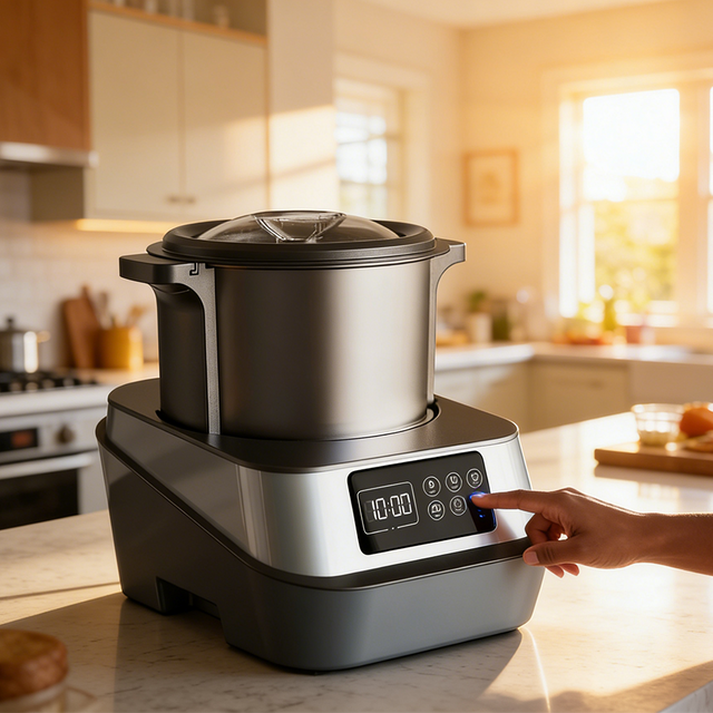 Household Stainless Steel 1000W Fufu Pounder Maker 6L Meat Grinding Food Cooking Cassava Pounding Machine Swallow Maker