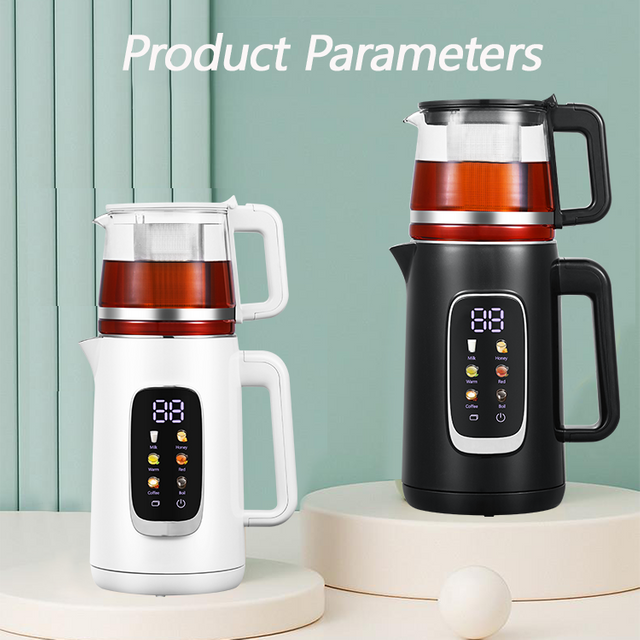 Mid-east Stainless Steel Double Electric Kettle Pot Set Portable Tea Kettle Two Layers Tea Maker With Thermostat Home Appliances