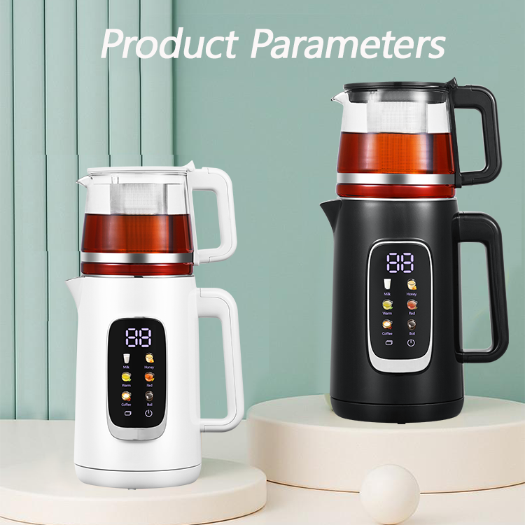 Mid-east Stainless Steel Double Electric Kettle Pot Set Portable Tea Kettle Two Layers Tea Maker With Thermostat Home Appliances