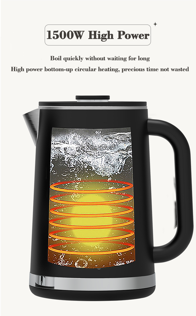 2.6l Digital Tea Maker Safety Screen Touch Double Wall Electric Samovar Stainless Steel Electric Tea kettles For High Tea