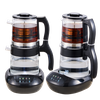 New Design Glass Tea Maker Samovar Turkish Tea Maker Portable 2 In 1 Glass 1500W Water Kettle Electric Glass With SUS304 filter