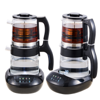 New Design Glass Tea Maker Samovar Turkish Tea Maker Portable 2 In 1 Glass 1500W Water Kettle Electric Glass With SUS304 filter