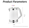 YUEKON Kitchen Appliances Double Wall Stainless Steel 2l Electric Tea Pot Electric Kettle With 360 Degree Base 