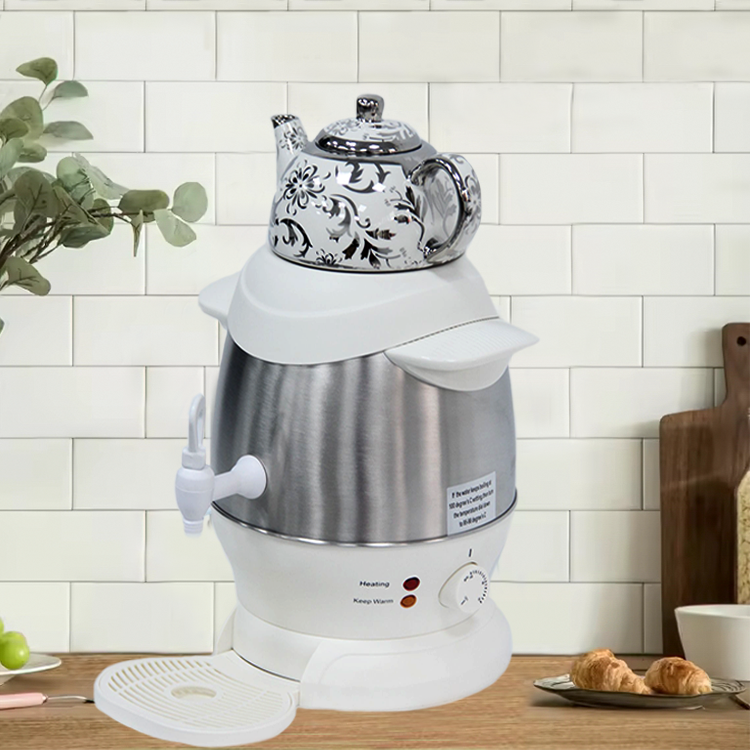 Best Quality Commercial Samovar Tea Kettle Multifunctional 4l Electric Kettle Stainless White Ceramic Samovar
