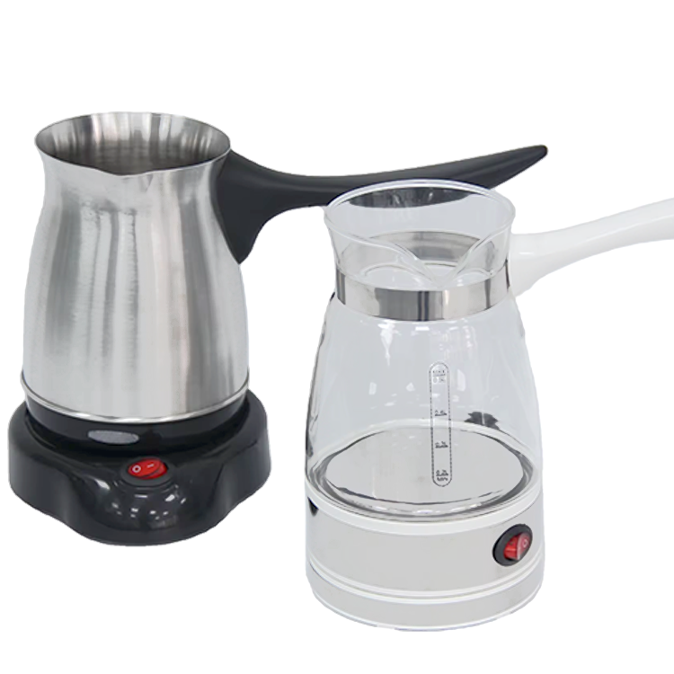 Silver Color Turkish Arabic Coffee Maker Machine Espresso Mocha 0.5l Small Stainless Steel Coffee Kettle With Handle
