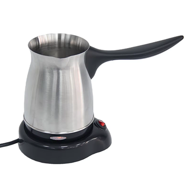 Silver Color Turkish Arabic Coffee Maker Machine Espresso Mocha 0.5l Small Stainless Steel Coffee Kettle With Handle