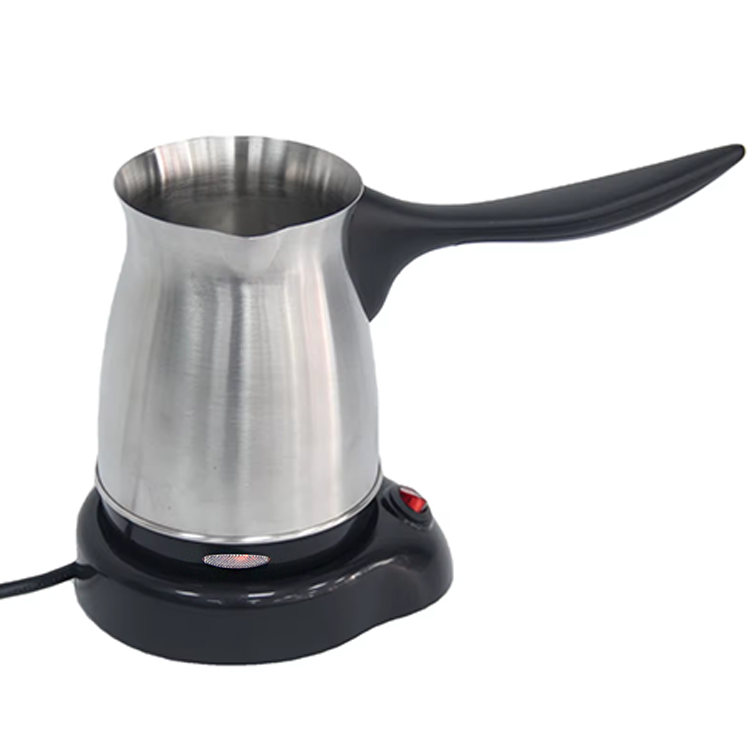 Silver Color Turkish Arabic Coffee Maker Machine Espresso Mocha 0.5l Small Stainless Steel Coffee Kettle With Handle