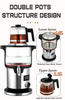 Electrical and Household Appliances 4.5L +1.1L Digital Electric Double Tea Maker Samovar Russian With Glass Teapot