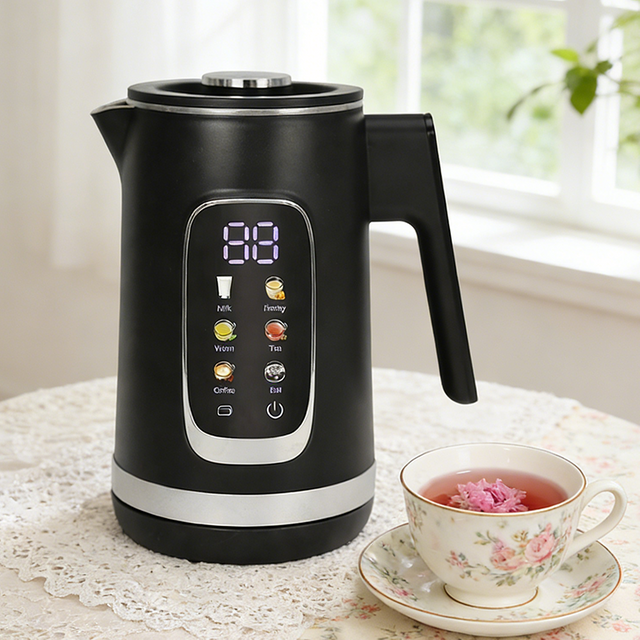 Factory Wholesale Led Display Digital Touch Screen Water Kettle with Removable Lid 360Degree Rotating Base Household Keep Warm