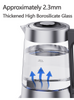 High-quality Keep Warm Function Water Boiler Machine Electric Tea Kettle with Blue LED Indicator Light Glass Electric Jug Kettle