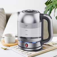 Home Appliances Kitchen Water Boil Glass Teapot Blue Led Tea Maker Machine Tea Maker Electric Kettle With Glass