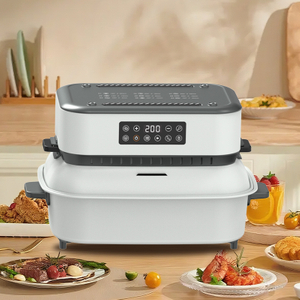 1500W Commercial Large Capacity Stainless Steel Air Fryer Multifunctional Digital Air Fryer with Multiple Menus to Choose From