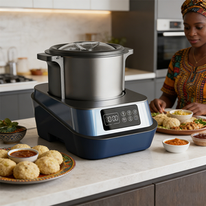 African Kitchen Automatic Fufu Pounding Machine with Heating Cooking Variable Speed Control 6L Capacity Electric Swallow Blender
