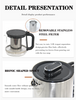 Kitchen Appliances 1500W Boil-Dry Protection Tea Maker Machine 2.0L+1.1L Double Layer Electric Kettle With Glass Teapot