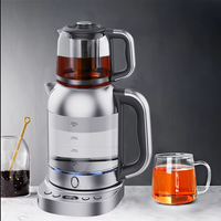 New Design 2.0L Glass Water Kettle Tea Maker Electric Glass Samovar Turkish Tea Maker For Home Kitchen