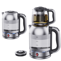 Middle East Electric Arabic Tea Machine Samovar Turkish Tea Maker With Removable Lid Electric Glass Kettles