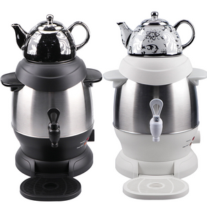 1500w 1L Ceramic Pot + 4LStainless Steel Turkish Pot Electric Tea Kettle Russian Samovar Tea Maker With Temperature Control Knob