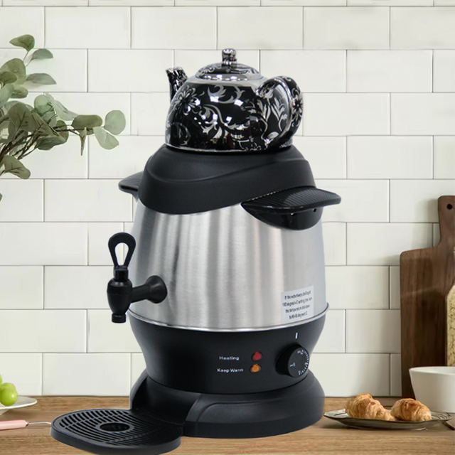 Top Sale Professional Electric Samovar Turkish Tea Boiler 1L Top Teapot+4L Body Electric Kettle With Keep Warm Tea