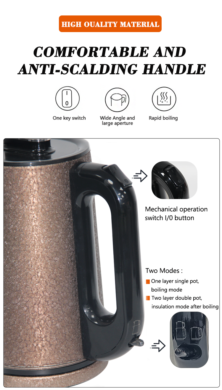 Comfortable and anti-scalding handle
