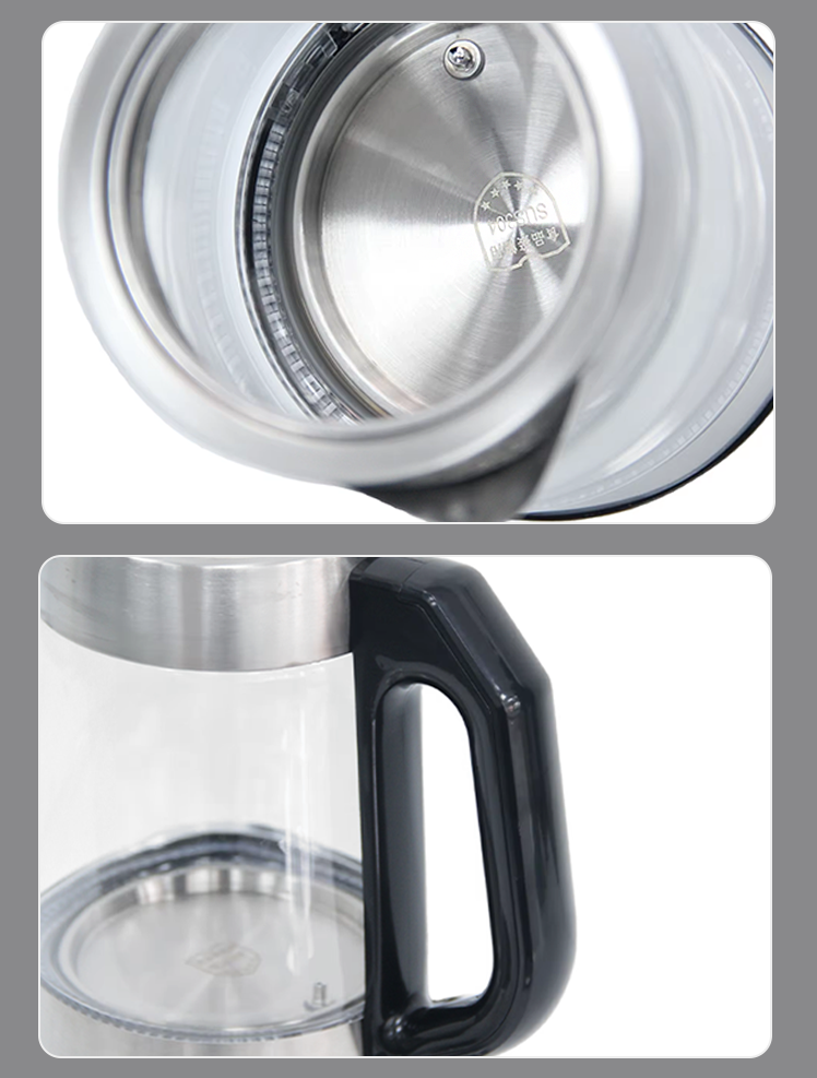 High-quality Keep Warm Function Water Boiler Machine Electric Tea Kettle with Blue LED Indicator Light Glass Electric Jug Kettle