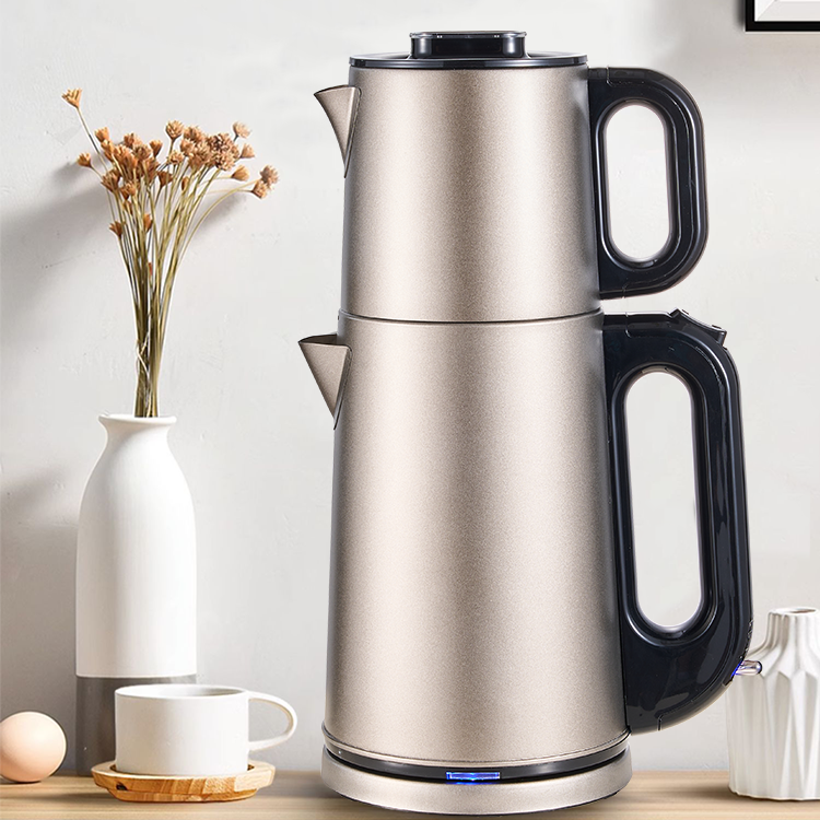 New Style Kettle Set Turkish Samovar Stainless Steel Turkish Electric Kettle And Teapot Set For Healthy Water Boiler Home Office