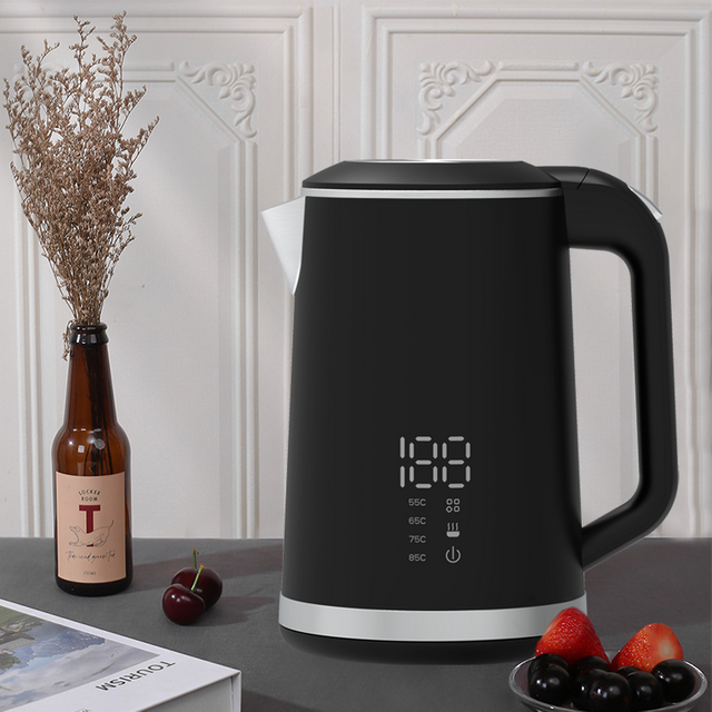 Household Smart 304 Stainless Steel Double Wall Electric Kettle Automatic Power-off Keep Warm Tea Kettle Health Pot Water Kettle 