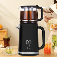 2 In1 Double Layer Tea Maker Coffee Glass Tea Maker Cordless Kettles Double Wall Digital Kettle With Temperature Control