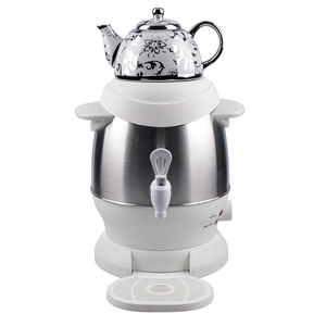 Hot Selling Ceramics Stylish Turkish Tea Pot Set Keep Warm Electrical Russian Persian Turkish Samovar Electric Kettles